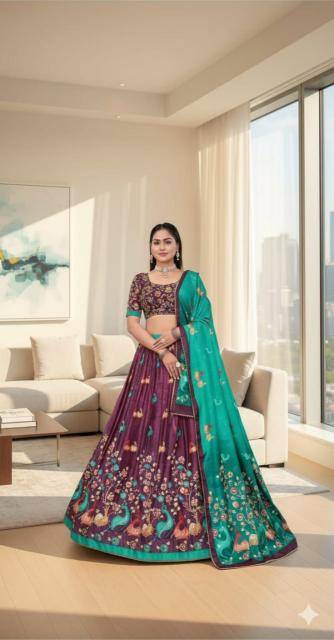 Artriddhs vol 22 Dola silk Affordable lehenga choli dealers in Pune